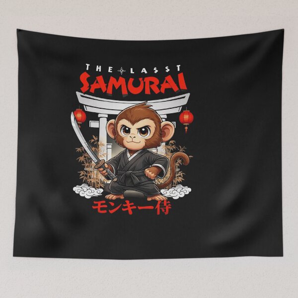 Item preview, Cute Monkey Warrior Katana Japan Design designed and sold by Tsugraf Designs.