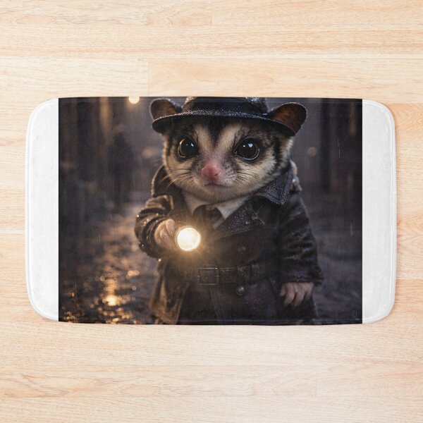 Item preview, Sugar Glider Detective - Cute Noir Animal Art designed and sold by OneStepFromArt.