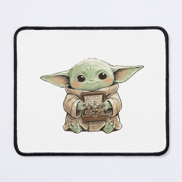 Item preview, BABY YODA WITH ANTIQUE MUSIC BOX VINTAGE GROGU AESTHETIC designed and sold by LIS AND MELIVERSO.