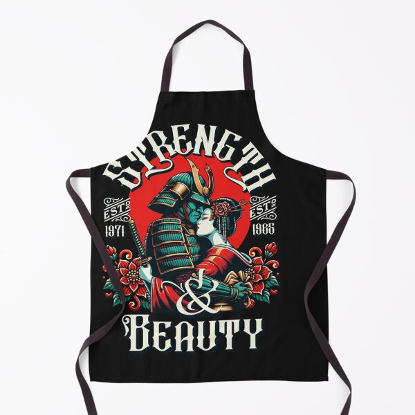 Item preview, Samurai Geisha Couple Strength Beauty Japanese Art designed and sold by Tsugraf Designs.