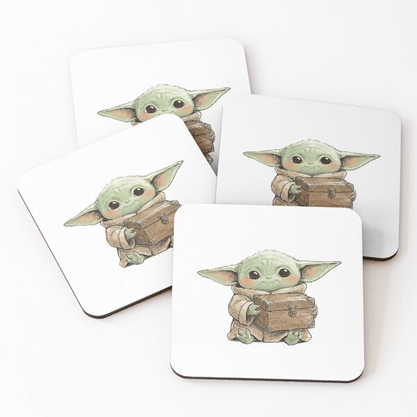 Item preview, BABY YODA WITH RUSTIC WOODEN BOX VINTAGE GROGU AESTHETIC designed and sold by LIS AND MELIVERSO.
