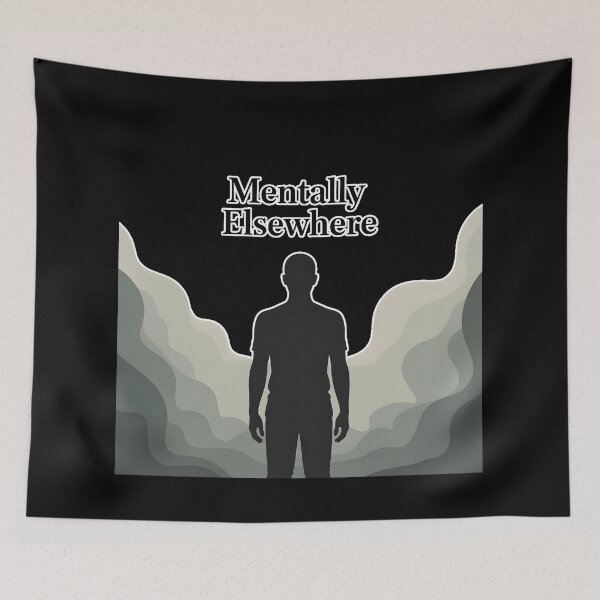 Item preview, Mentally Elsewhere Foggy Silhouette Aesthetic Introvert Minimalist Shirt designed and sold by ImaginedSpace7.