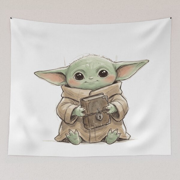 Item preview, BABY YODA WITH LOCKED BOOK VINTAGE DARK ACADEMY GROGU designed and sold by LIS AND MELIVERSO.