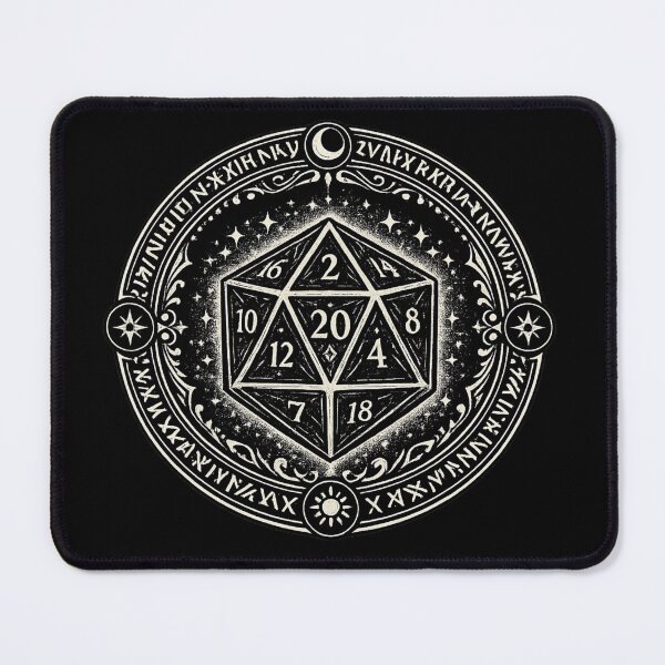 Item preview, Natural 20 Arcane Sigil – Minimalist D20 RPG Fantasy Design designed and sold by Allcarin.