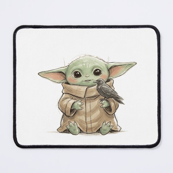Item preview, BABY YODA WITH RAVEN PERCHED GOTHIC DARK ACADEMY GROGU designed and sold by LIS AND MELIVERSO.
