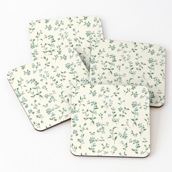 Item preview, Forget-Me-Not Flower Pattern On Cream Background designed and sold by burbankdesigns.