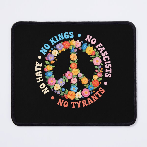Item preview, No Tyrants No Kings Floral Peace Sign designed and sold by wansilastomi.