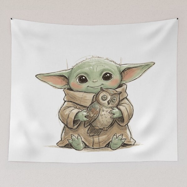 Item preview, BABY YODA WITH ANTIQUE OWL DARK ACADEMY GROGU designed and sold by LIS AND MELIVERSO.