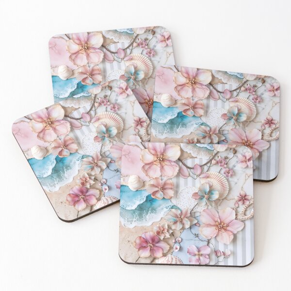 Item preview, Abstract, Floral, Coastal, Nautical, Tropical, Summer, Collage designed and sold by SolaoLab.