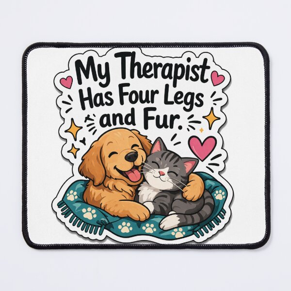 Item preview, My Therapist Has Four Legs and Fur Funny Pet Lover Design | Dog & Cat Lover Gift designed and sold by harmonybaby0106.