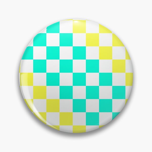 Item preview, Cheerful Aqua & Yellow Checkerboard Pattern designed and sold by Lainey1978.