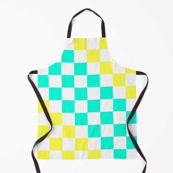 Item preview, Cheerful Aqua & Yellow Checkerboard Pattern designed and sold by Lainey1978.