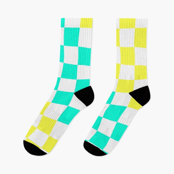 Item preview, Cheerful Aqua & Yellow Checkerboard Pattern designed and sold by Lainey1978.