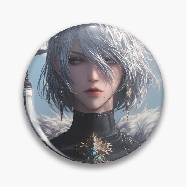 Item preview, Distant 2B NieR Automata Steel Blade Frost Wind Light Anime Warrior Girl designed and sold by Tokyonomad.