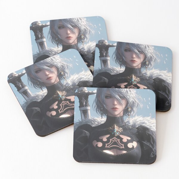 Item preview, Distant 2B NieR Automata Steel Blade Frost Wind Light Anime Warrior Girl designed and sold by Tokyonomad.