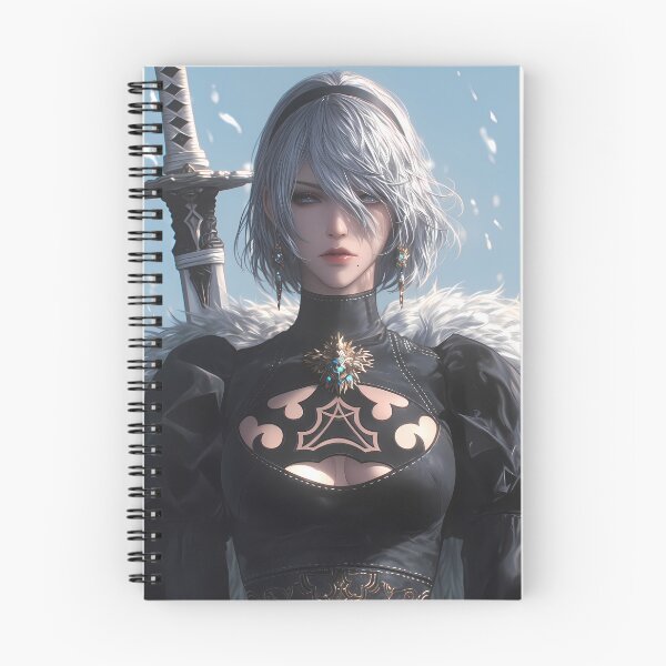 Item preview, Distant 2B NieR Automata Steel Blade Frost Wind Light Anime Warrior Girl designed and sold by Tokyonomad.