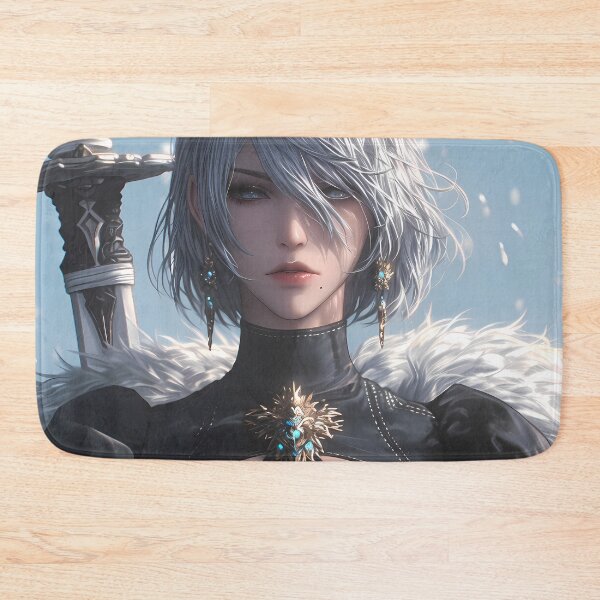 Item preview, Distant 2B NieR Automata Steel Blade Frost Wind Light Anime Warrior Girl designed and sold by Tokyonomad.
