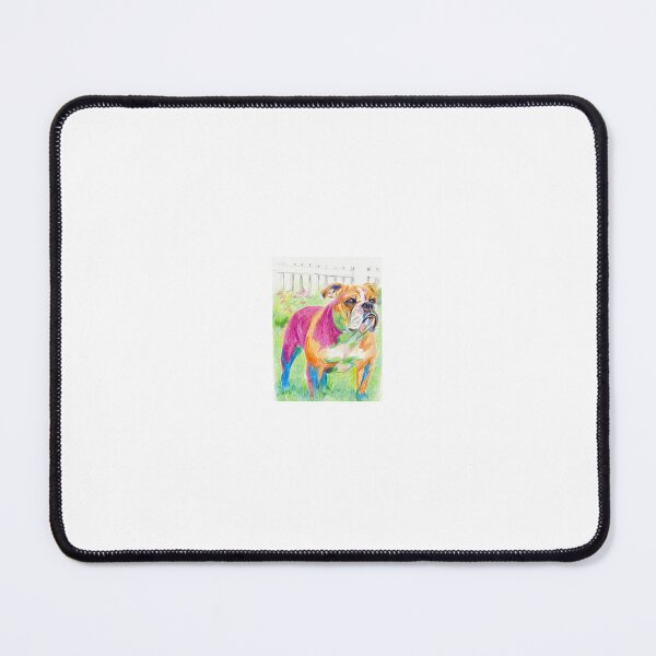 Item preview, Rainbow pop art Bulldog designed and sold by Pigment & Pencil: Portaits by Lisa.