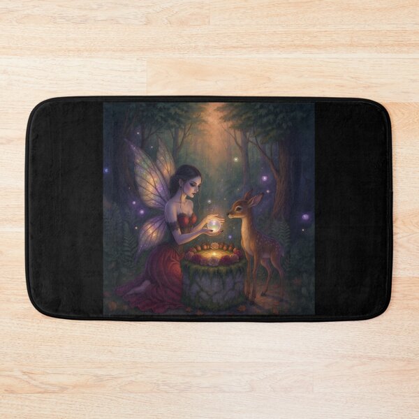Item preview, Fairy and Deer in Enchanted Forest designed and sold by SabraDD.