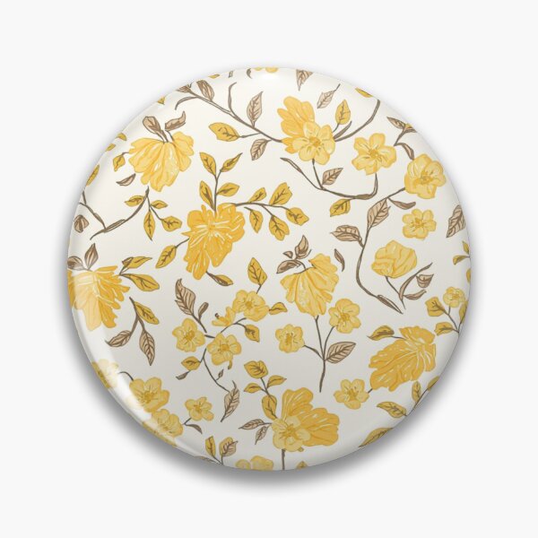 Item preview, Summer Yellow Flower Pattern Ivory Background designed and sold by burbankdesigns.