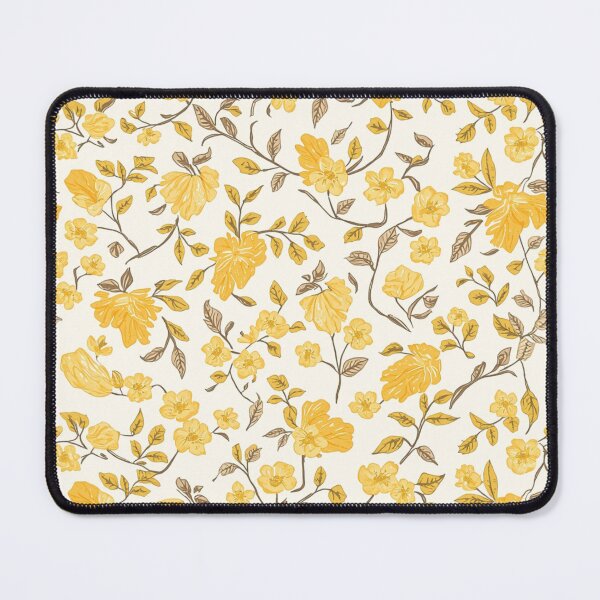 Item preview, Summer Yellow Flower Pattern Ivory Background designed and sold by burbankdesigns.