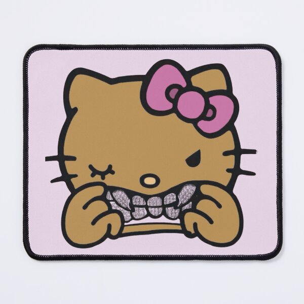 Item preview, Cute Tan Hello Cat Kitty | Pink Bow | Gangtsa Grills  designed and sold by nyro collective .