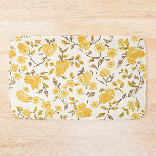 Item preview, Summer Yellow Flower Pattern Ivory Background designed and sold by burbankdesigns.