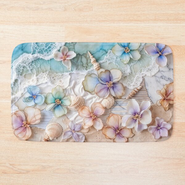 Item preview, Abstract, Floral, Coastal, Summer, Pink, Blue, Lavender, Flower, Collage designed and sold by SolaoLab.