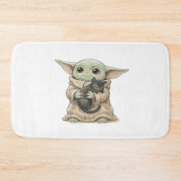 Item preview, BABY YODA WITH SLEEPING CAT COZY GROGU CUTE AESTHETIC designed and sold by LIS AND MELIVERSO.