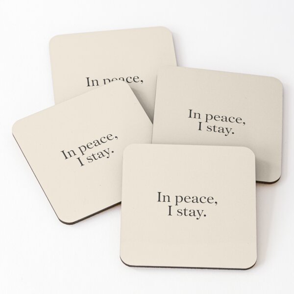 Item preview, In Peace, I Stay – Minimal Calm & Intentional Living Quote Design designed and sold by Irene Catchmind.