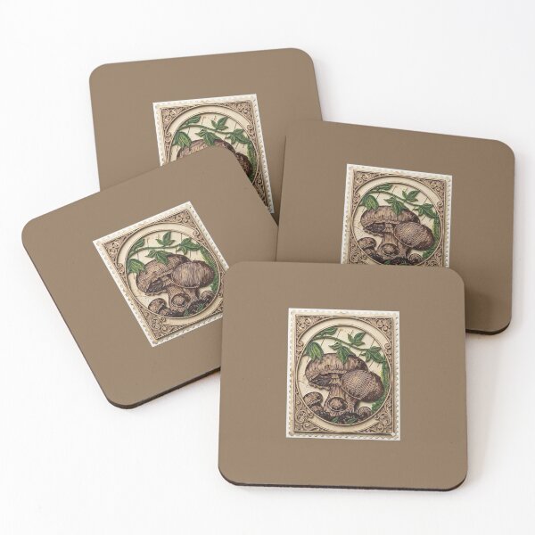 Item preview, Mushroom Vintage Postage Stamp - quilled effect designed and sold by LottiesLuck.