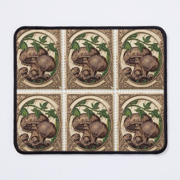 Item preview, Mushroom Vintage Postage Stamp - quilled effect designed and sold by LottiesLuck.