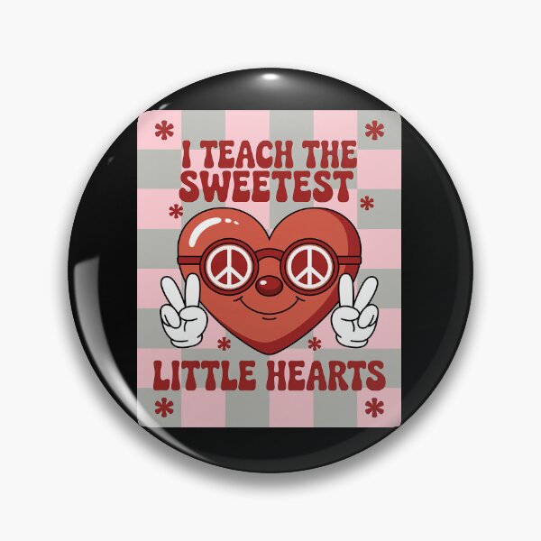 Item preview, I Teach The Sweetest Hearts Groovy Teacher Valentine's Day designed and sold by Rrettgison.