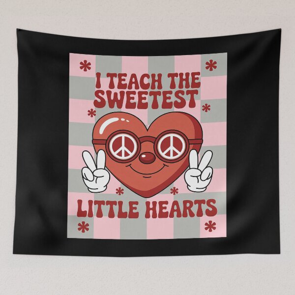 Item preview, I Teach The Sweetest Hearts Groovy Teacher Valentine's Day designed and sold by Rrettgison.