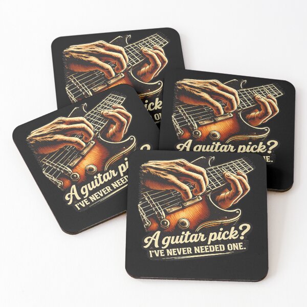 Item preview, Fingerstyle Guitar Design – Pick? Never Needed | Vintage Rock Style designed and sold by e-Shop67.