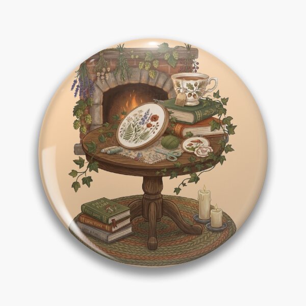 Item preview, Embroidery & Sewing by the Cottage Fire - full scene designed and sold by LottiesLuck.