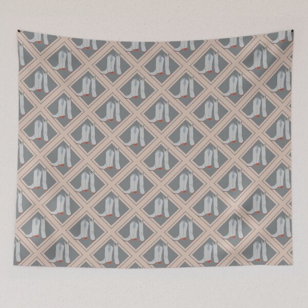 Item preview, Western Cowgirl Boot Geometric Repeat Pattern DLW04 designed and sold by HueyDesign.