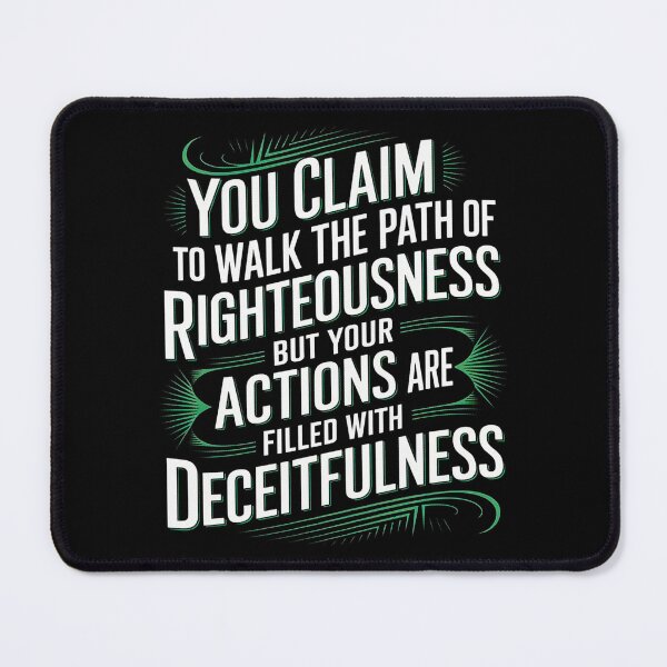 Item preview, Righteousness vs Deceitfulness Quote – Bold Truth Statement Typography designed and sold by maseno.