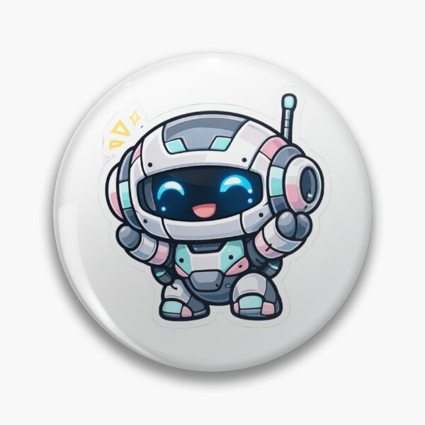 Item preview, Happy Cute Robot Kawaii Sci Fi Sticker designed and sold by kauankdg.