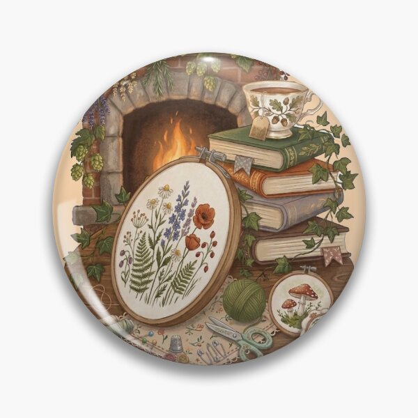 Item preview, Embroidery & Sewing by the Cottage Fire - close up designed and sold by LottiesLuck.