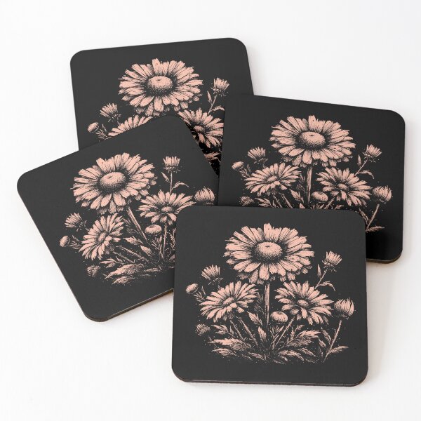Item preview, Retro Daisy Floral Design – Dark Background Aesthetic designed and sold by ArthousePromos.