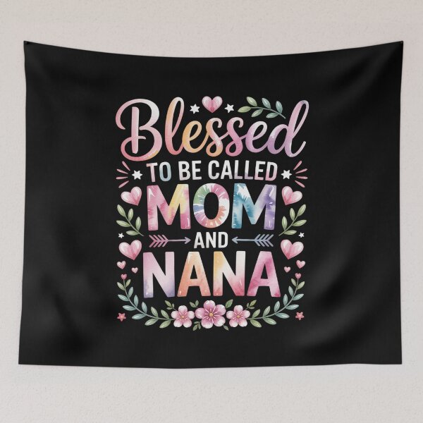 Item preview, Mother's Day Blessed to Be Called Mom and Nana Flowers designed and sold by Rrettgison.