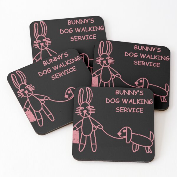 Item preview, Vintage Funny Bunny Dog Walking Service designed and sold by valery-kenz.