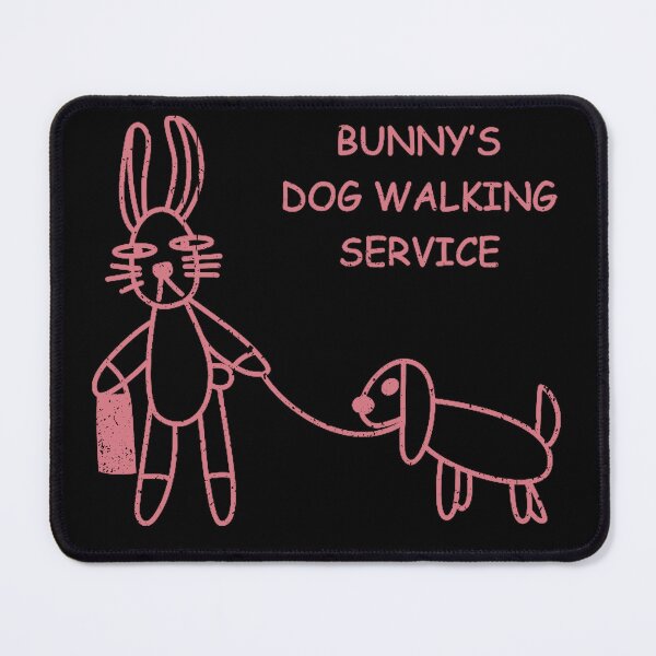 Item preview, Vintage Funny Bunny Dog Walking Service designed and sold by valery-kenz.