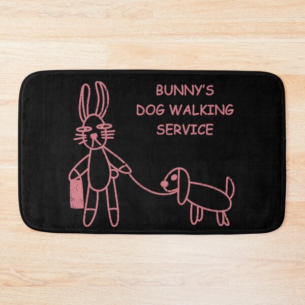 Item preview, Vintage Funny Bunny Dog Walking Service designed and sold by valery-kenz.