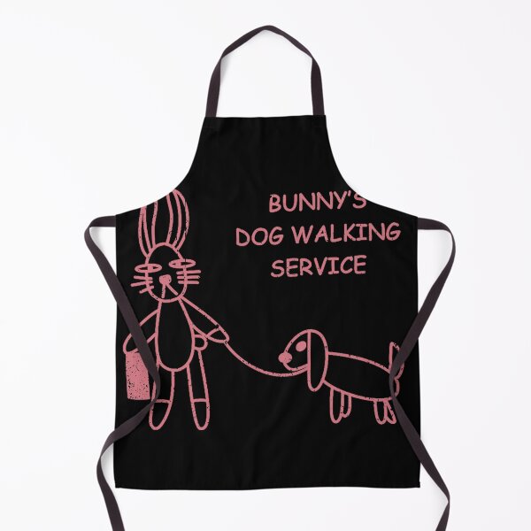 Item preview, Vintage Funny Bunny Dog Walking Service designed and sold by valery-kenz.