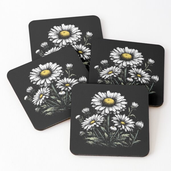 Item preview, Dark Floral Daisy Illustration – Vintage Botanical Style designed and sold by ArthousePromos.