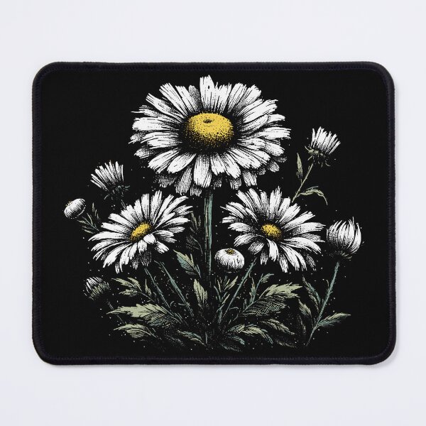Item preview, Dark Floral Daisy Illustration – Vintage Botanical Style designed and sold by ArthousePromos.
