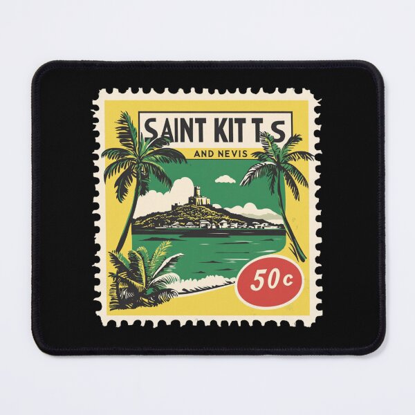 Item preview, Vintage Saint Kitts and Nevis Postage Stamp Art - Brimstone Hill Fortress designed and sold by tiigerdad.