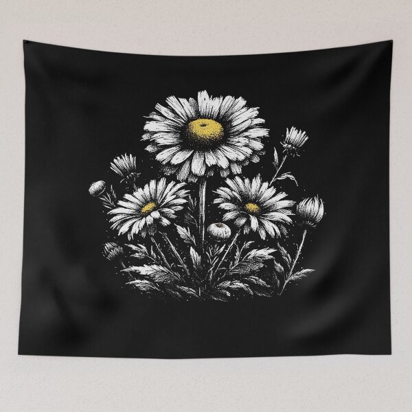 Item preview, Moody Daisy Flowers – Minimal Botanical Artwork designed and sold by ArthousePromos.